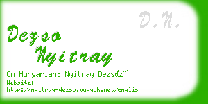 dezso nyitray business card